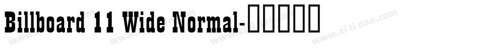Billboard 11 Wide Normal字体转换